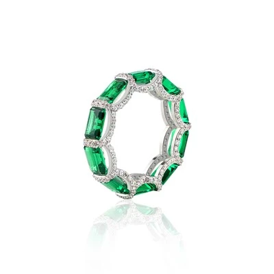 Nhẫn vĩnh cửu ngọc lục bảo Nhẫn kim cương hồng ngọc
