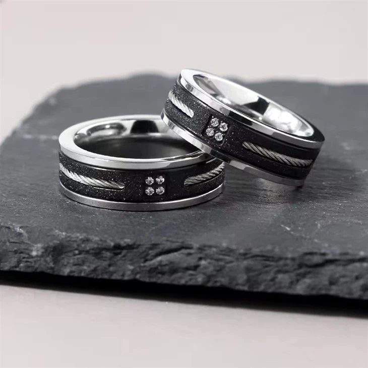 Engagement Wedding Band Black Carbide Custom Ring For Men Engagement Wedding Band Black Carbide Custom Ring For Men