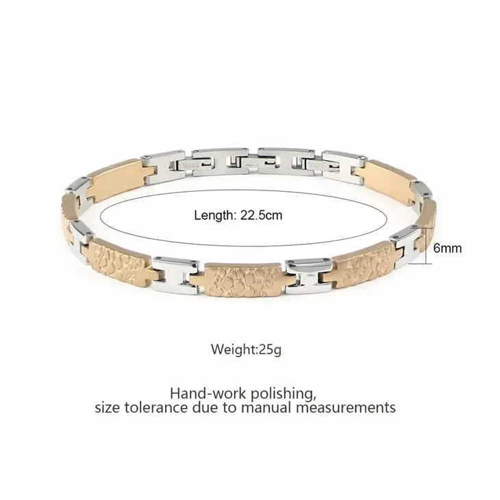 Stainless Steel 18k Gold Plated Bracelet For Men Stainless Steel 18k Gold Plated Bracelet For Men